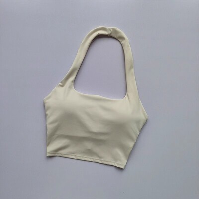 2023 m. naujos seksualios raišteliais paminkštintos atletinės sportinės liemenėlės, moteriškos, be nugaros, joga, apkarpyta, treniruočių liemenėlė.