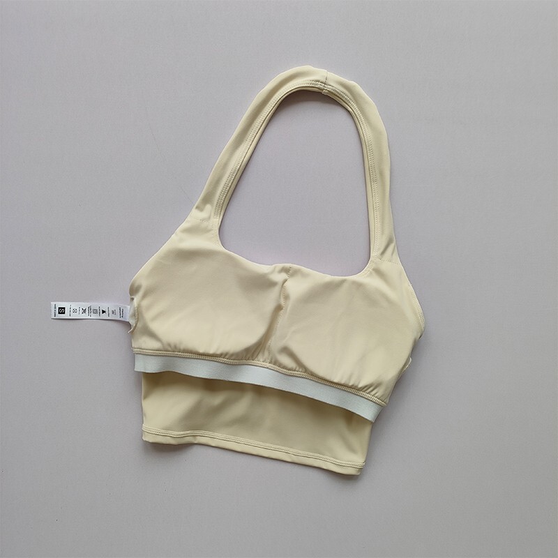 2023 m. naujos seksualios raišteliais paminkštintos atletinės sportinės liemenėlės, moteriškos, be nugaros, joga, apkarpyta, treniruočių liemenėlė.