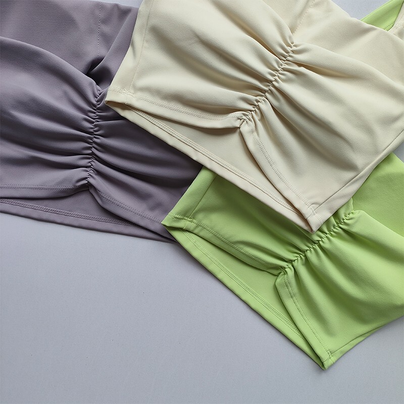 2023 m. naujos seksualios raišteliais paminkštintos atletinės sportinės liemenėlės, moteriškos, be nugaros, joga, apkarpyta, treniruočių liemenėlė.