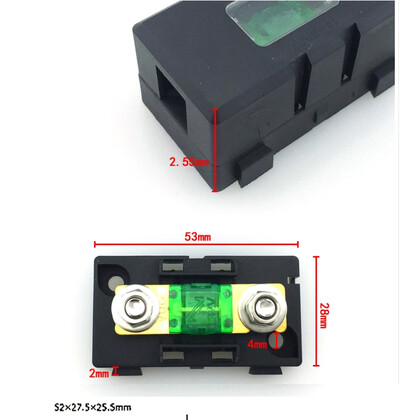 【5-1 DB】ANS BIZTOSÍTÉK 20A 30A 40A 50A 60A 70A 80A 100A 125A 150A 175A ANL aranyozott csapos autóbiztosítékok Mini autó sztereó audio AFS biztosíték