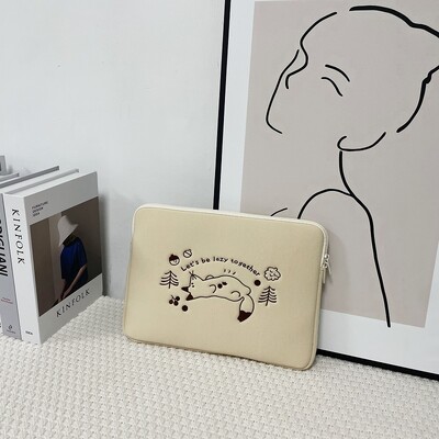 Τσάντα κορεατικής γραμμής τσάντα 13 14 15,6 ιντσών για φορητό υπολογιστή Macbook Air13.6 Pro16 ASUS Dell Lenovo Samsung HP Αντικραδασμική τσάντα φορητού υπολογιστή