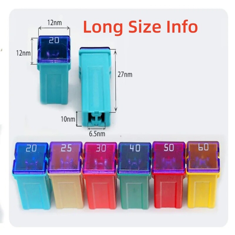 PEC automobilio mini kvadratinis ilgas pėdos trumpos pėdos saugiklis Automobilio kvadratinis saugiklių dėžutė 120A 230A 40A 50A 60A