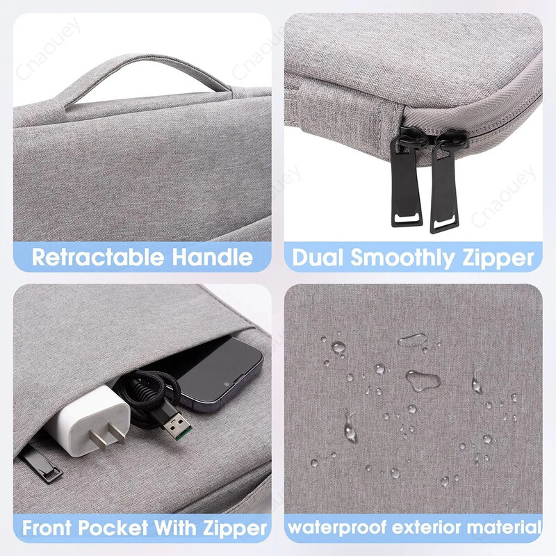 Husă de geantă pentru laptop pentru DELL 13,3" 14" 15,6" 16" Fermoar rezistent la apă Husă portabilă antișoc pentru notebook pentru DELL 12,5"