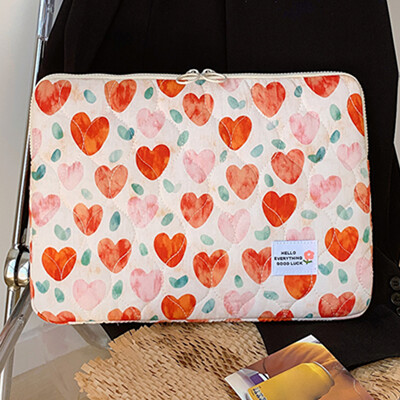 Κάλυμμα με φερμουάρ τσάντας υπολογιστή με μαλακή επένδυση, χαριτωμένη τσάντα notebook λουλουδιών κατάλληλη για φορητούς υπολογιστές 13 έως 15 ιντσών