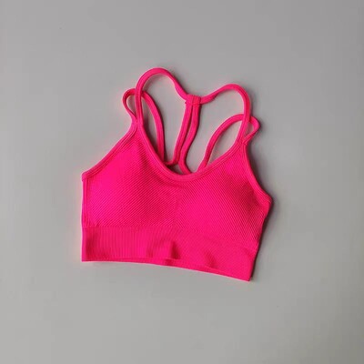 Dámska priedušná športová podprsenka odolná proti nárazom, fitness topy, crop top, podprsenka s push-up efektom, športové podprsenky do posilňovne, top na cvičenie, bezšvová podprsenka na jogu