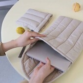 Minkštas nešiojamojo kompiuterio krepšys, atsparus vandeniui 11/13/15 colių nešiojamojo kompiuterio dėklas, atsparus smūgiams, išsiuvinėta medvilnė, skirta Lenovo/HP/Dell