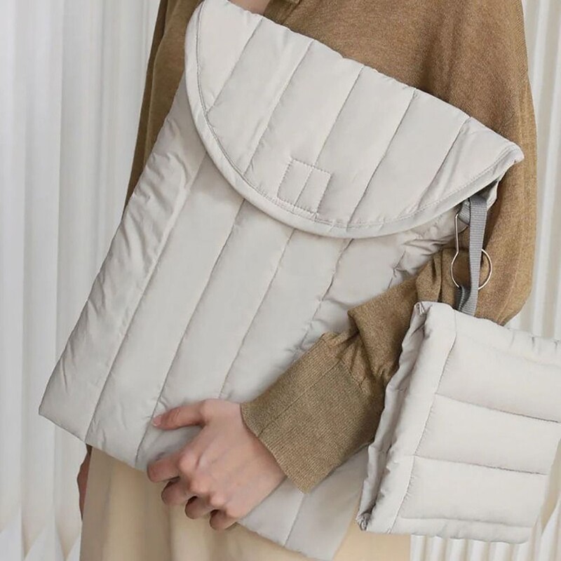 Minkštas nešiojamojo kompiuterio krepšys, atsparus vandeniui 11/13/15 colių nešiojamojo kompiuterio dėklas, atsparus smūgiams, išsiuvinėta medvilnė, skirta Lenovo/HP/Dell