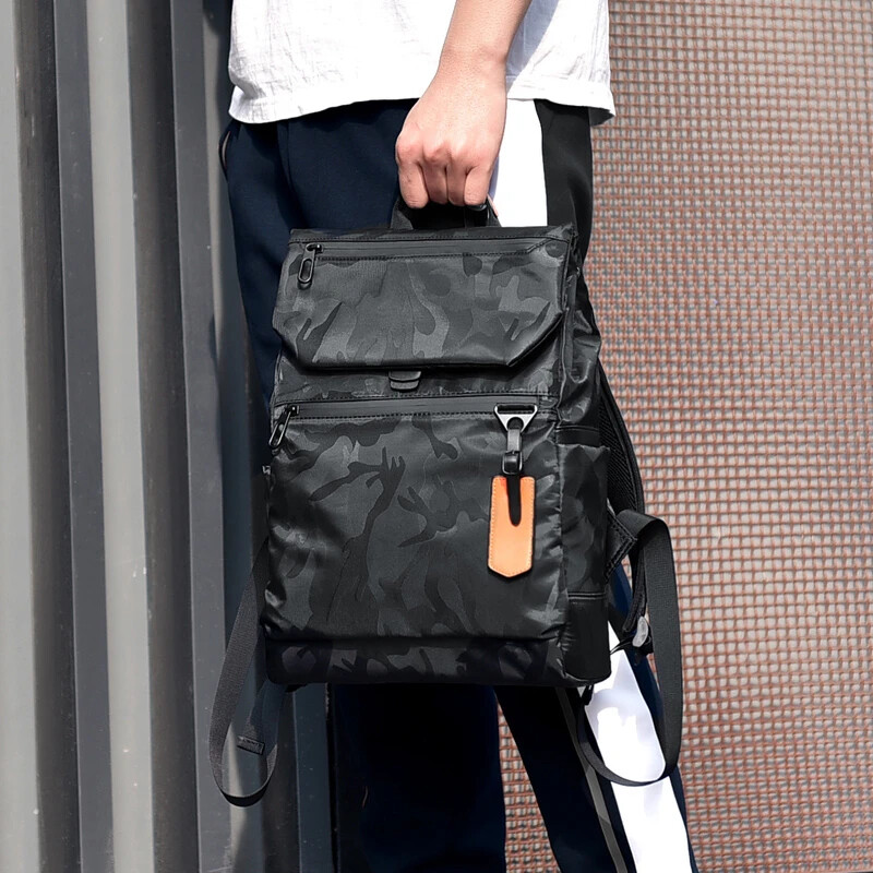 Vysokokvalitný vodotesný pánsky batoh na notebook, luxusný značkový dizajnérsky čierny batoh pre obchodných ľudí, mestský batoh s nabíjaním cez USB