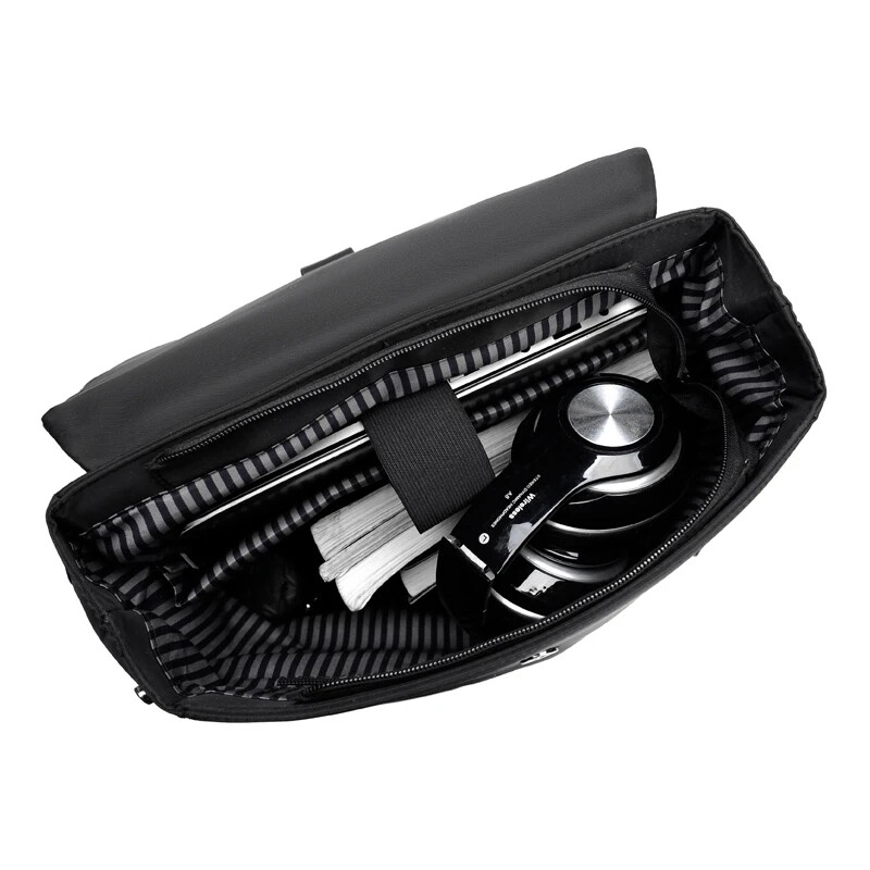 Vysokokvalitný vodotesný pánsky batoh na notebook, luxusný značkový dizajnérsky čierny batoh pre obchodných ľudí, mestský batoh s nabíjaním cez USB