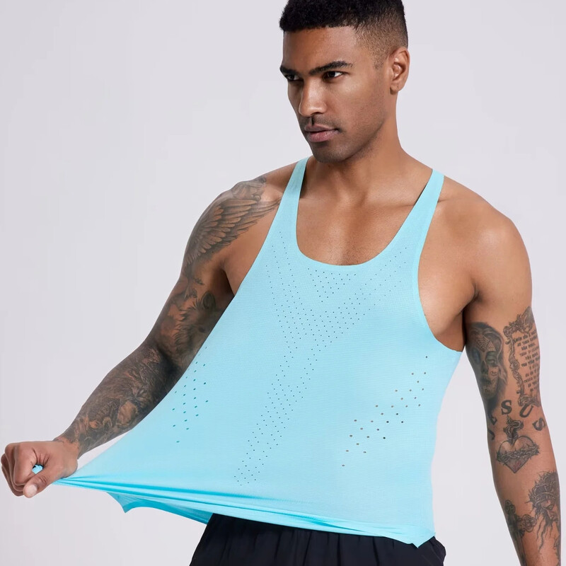 Pánske atletické tielko, bežecké tielko, rýchlostné športové fitness tričká, chlapci, atléti, atletika, maratón, oblečenie bez rukávov