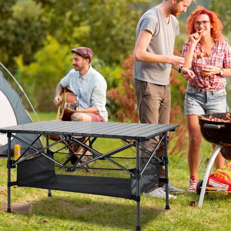 Under Table Camping Storage Organizer Mesh Basket Organizer For Camping Table Portable Mesh Pouch Under Picnic Organizer Table