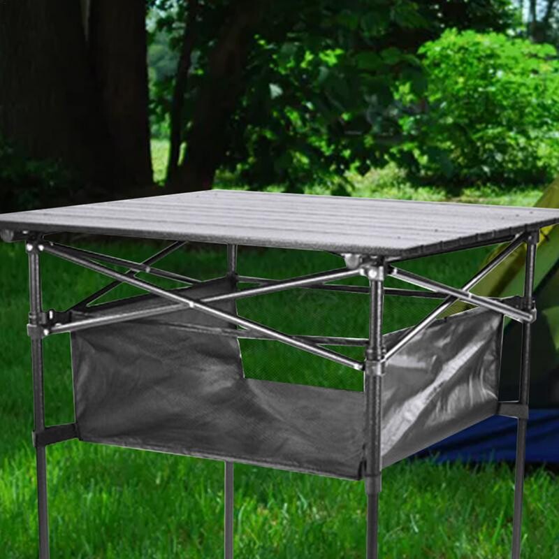 Under Table Camping Storage Organizer Mesh Basket Organizer For Camping Table Portable Mesh Pouch Under Picnic Organizer Table
