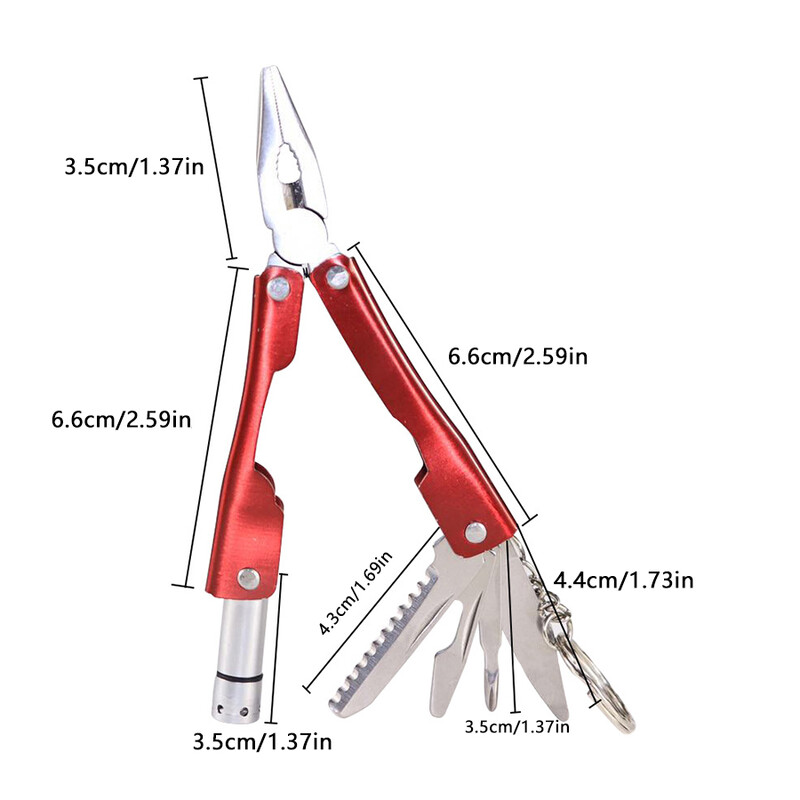 Instrument multifuncțional în aer liber pentru camping, portabil, din oțel inoxidabil, unelte multifuncționale pliabile, pentru supraviețuire de urgență, clește cuțit