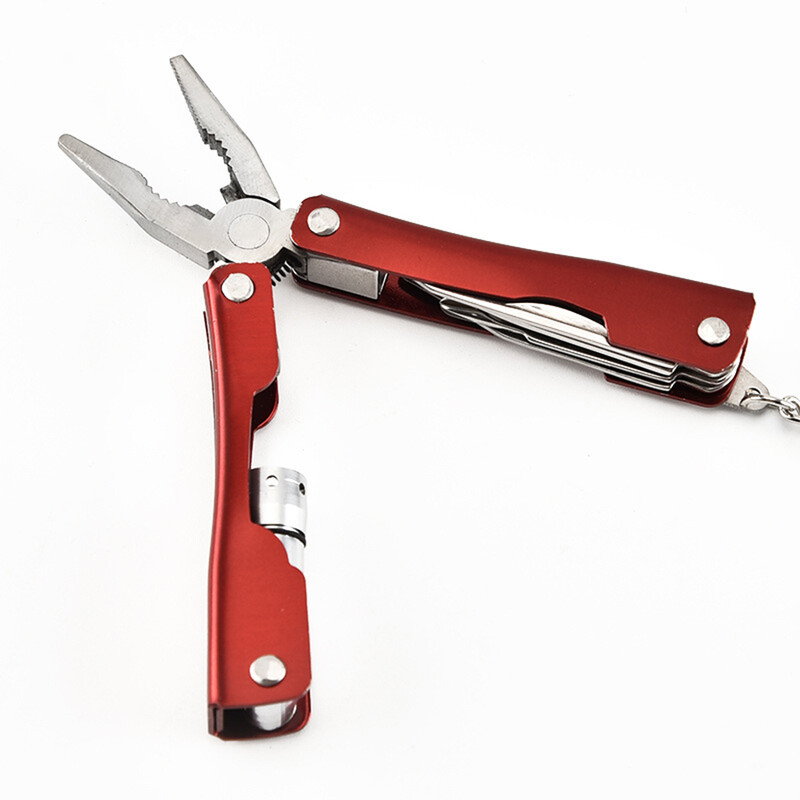Instrument multifuncțional în aer liber pentru camping, portabil, din oțel inoxidabil, unelte multifuncționale pliabile, pentru supraviețuire de urgență, clește cuțit