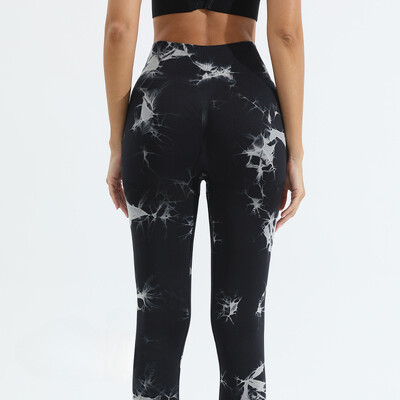 Női Tiedye Gym Leggings Seamless Mujer Push Up Booty Pants Scrunch Sport Fitness Magas derekú edzés Jóga Leggins Drop Ship