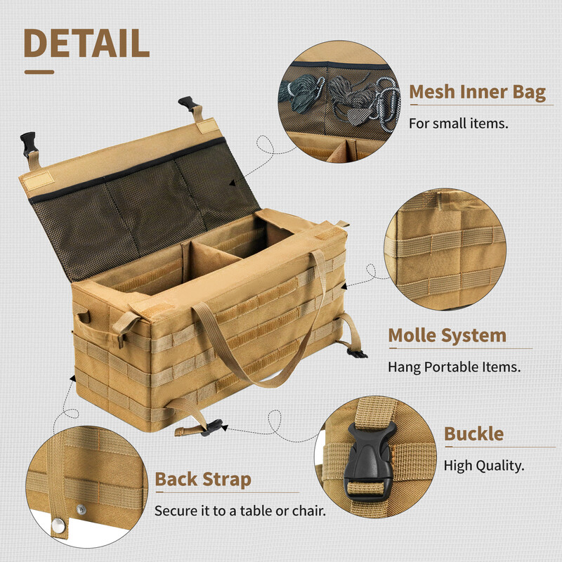 Τσάντα αποθήκευσης πολλαπλών εμπορευματοκιβωτίων Stakes Outdoor Camping Ten Stakes Hammer για σφυριά σκηνών πεζοπορίας