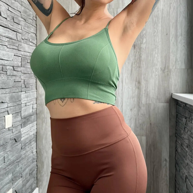 Moteriškos „Cross Back“ sportinės liemenėlės, ploni dirželiai „Fitness Gym“ liemenėlė, „Beauty Back“ bėgimo treniruočių palaidinės, kvėpuojanti „push Up“ liemenėlė