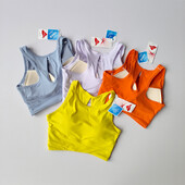 Dámska bezšvová športová podprsenka, letná telová kolekcia, fitness podprsenka na prsia, integrovaný pevný rýchloschnúci chrbát, tielko na jogu