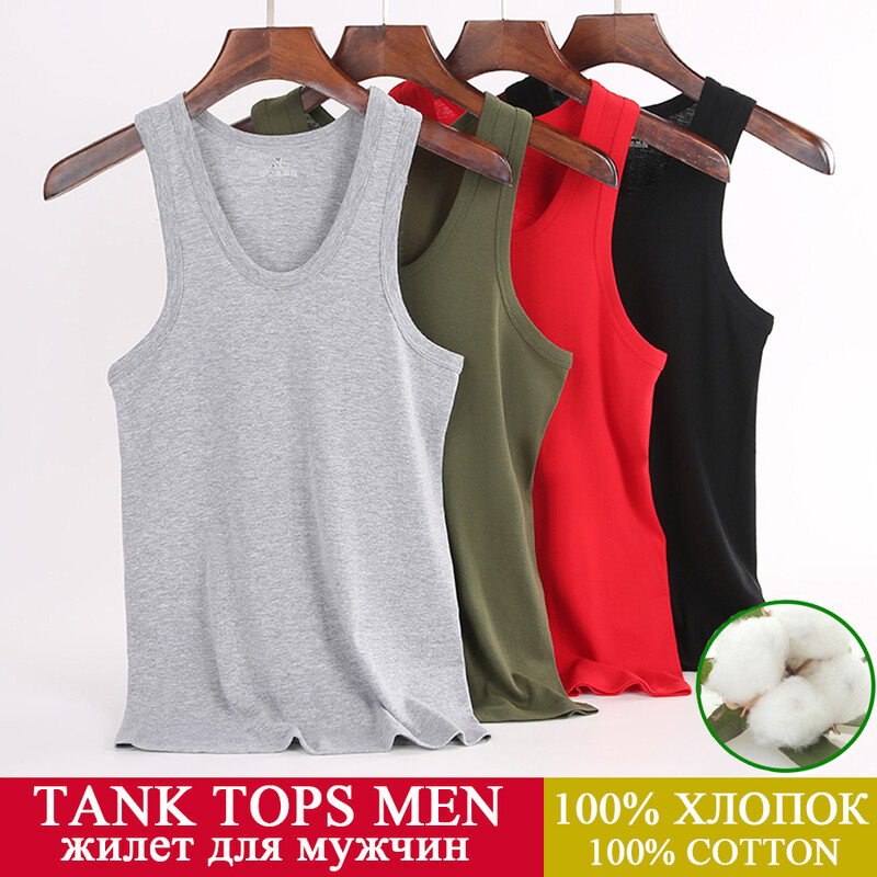 Pánske tielko, 100% bavlnené bežecké tielko, fitness a športové oblečenie, tenké farebné, outdoorové, ležérne, darčekové, 7 farieb