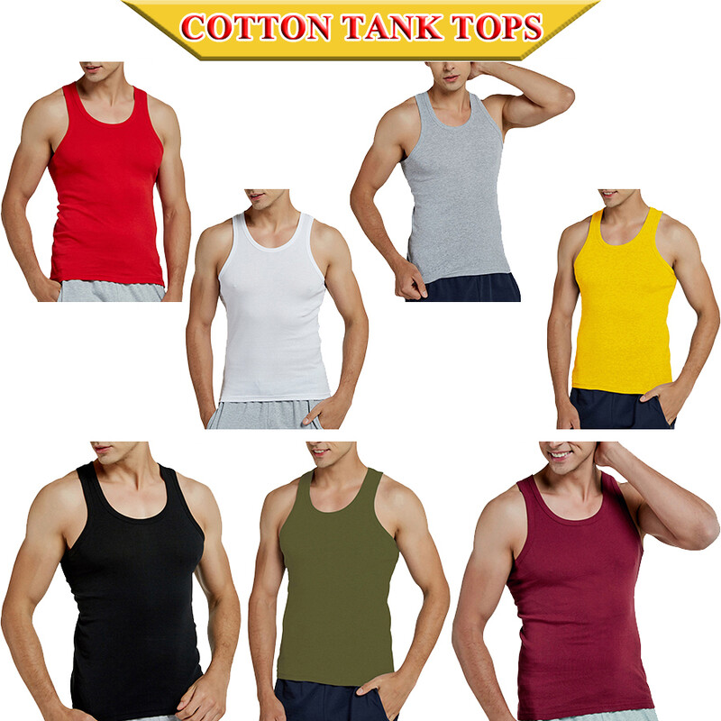 Pánske tielko, 100% bavlnené bežecké tielko, fitness a športové oblečenie, tenké farebné, outdoorové, ležérne, darčekové, 7 farieb