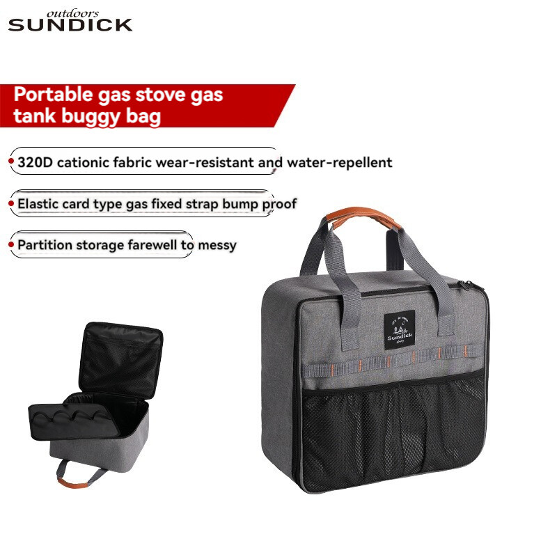 SUNDICK lauko kempingo iškylų maišų laikymo krepšys, apsaugantis nuo susidūrimo nešiojamas stalo reikmenų krepšys kortelės tipo viryklės dujų bako laikymo rankinė