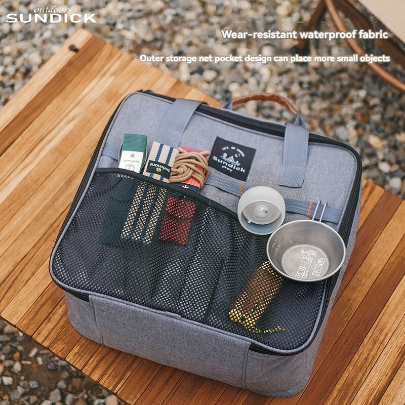 SUNDICK lauko kempingo iškylų maišų laikymo krepšys, apsaugantis nuo susidūrimo nešiojamas stalo reikmenų krepšys kortelės tipo viryklės dujų bako laikymo rankinė