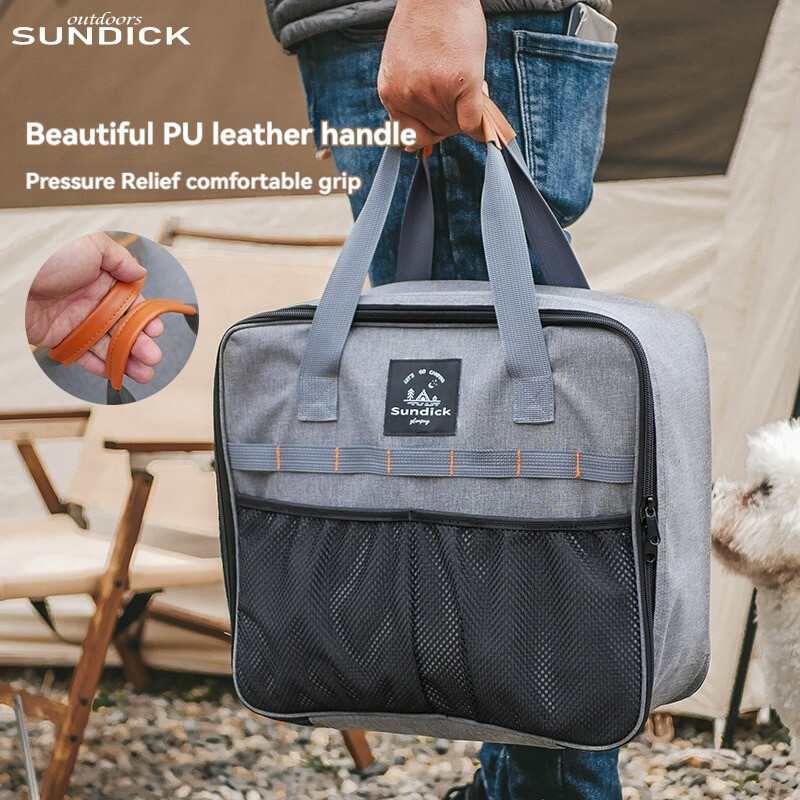 SUNDICK lauko kempingo iškylų maišų laikymo krepšys, apsaugantis nuo susidūrimo nešiojamas stalo reikmenų krepšys kortelės tipo viryklės dujų bako laikymo rankinė