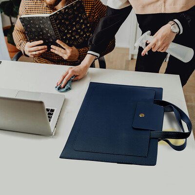 Klēpjdatora soma Slim rokassomiņas piedurknes PU ādas vāciņš priekš Macbook Xiaomi Huawei Lenovo Microsfoft 13 14 15 16 piezīmjdatora planšetdatora portfelis