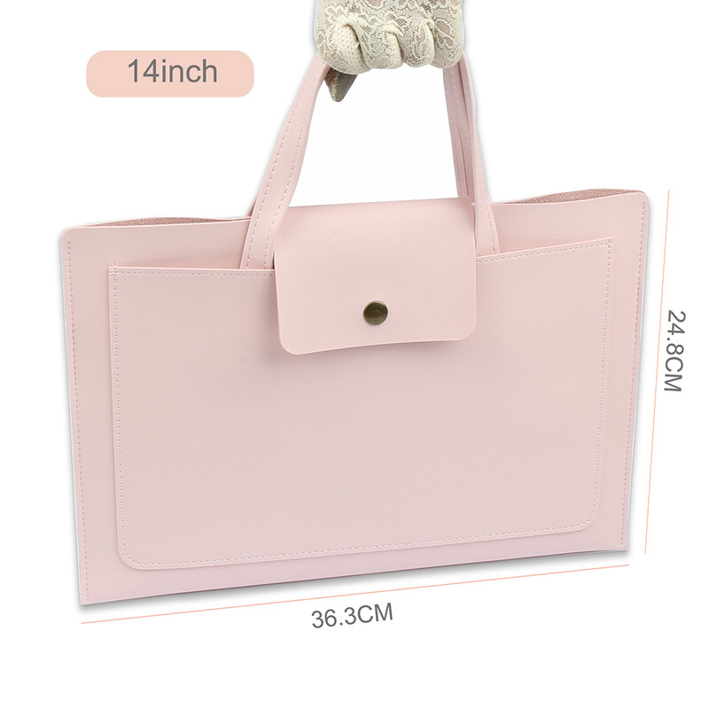 Klēpjdatora soma Slim rokassomiņas piedurknes PU ādas vāciņš priekš Macbook Xiaomi Huawei Lenovo Microsfoft 13 14 15 16 piezīmjdatora planšetdatora portfelis