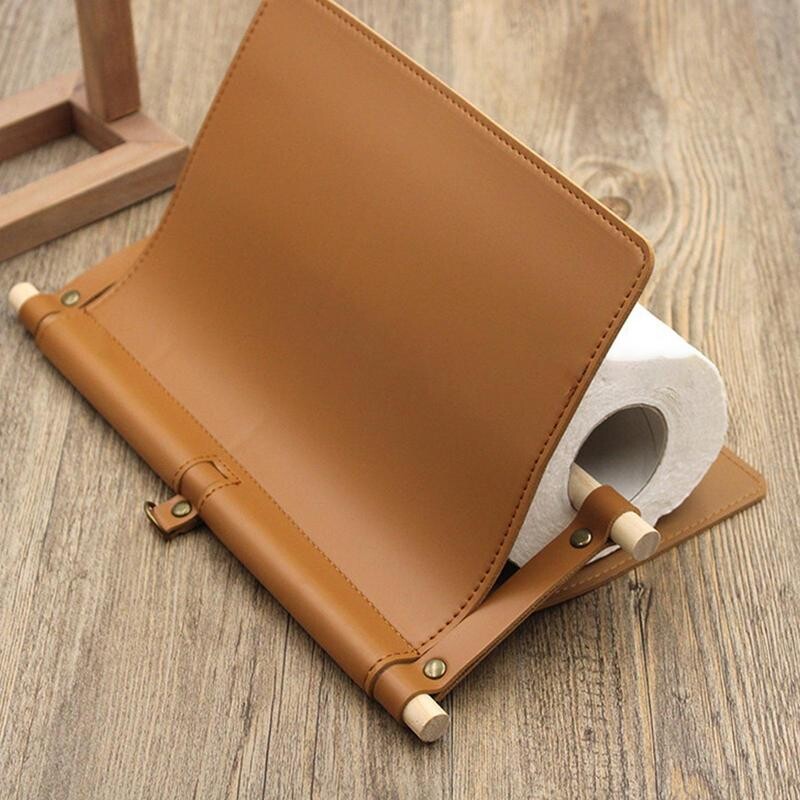 Audinių laikiklis sieninis odinis dirželis rankšluosčių laikiklis kabliukas tualetinio popieriaus laikiklis kempingo sieninio laikiklio virtuvės vonios rankšluosčių laikiklio pakabos