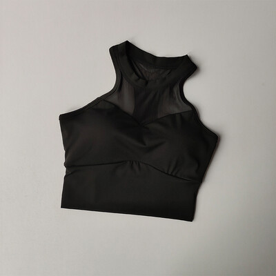 Doplnkové prsia zhromažďujúce športové spodné prádlo Dámske sexy podprsenky zo sieťoviny, rýchloschnúce fitness vesta, joga oblek, vonkajšie oblečenie