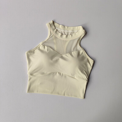 Doplnkové prsia zhromažďujúce športové spodné prádlo Dámske sexy podprsenky zo sieťoviny, rýchloschnúce fitness vesta, joga oblek, vonkajšie oblečenie