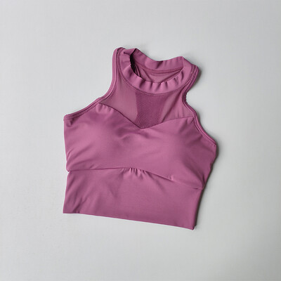 Doplnkové prsia zhromažďujúce športové spodné prádlo Dámske sexy podprsenky zo sieťoviny, rýchloschnúce fitness vesta, joga oblek, vonkajšie oblečenie