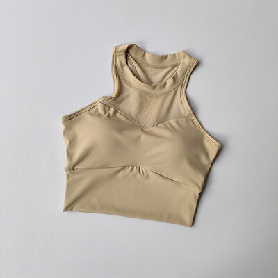 Doplnkové prsia zhromažďujúce športové spodné prádlo Dámske sexy podprsenky zo sieťoviny, rýchloschnúce fitness vesta, joga oblek, vonkajšie oblečenie