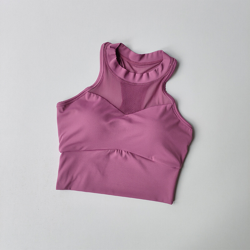 Doplnkové prsia zhromažďujúce športové spodné prádlo Dámske sexy podprsenky zo sieťoviny, rýchloschnúce fitness vesta, joga oblek, vonkajšie oblečenie