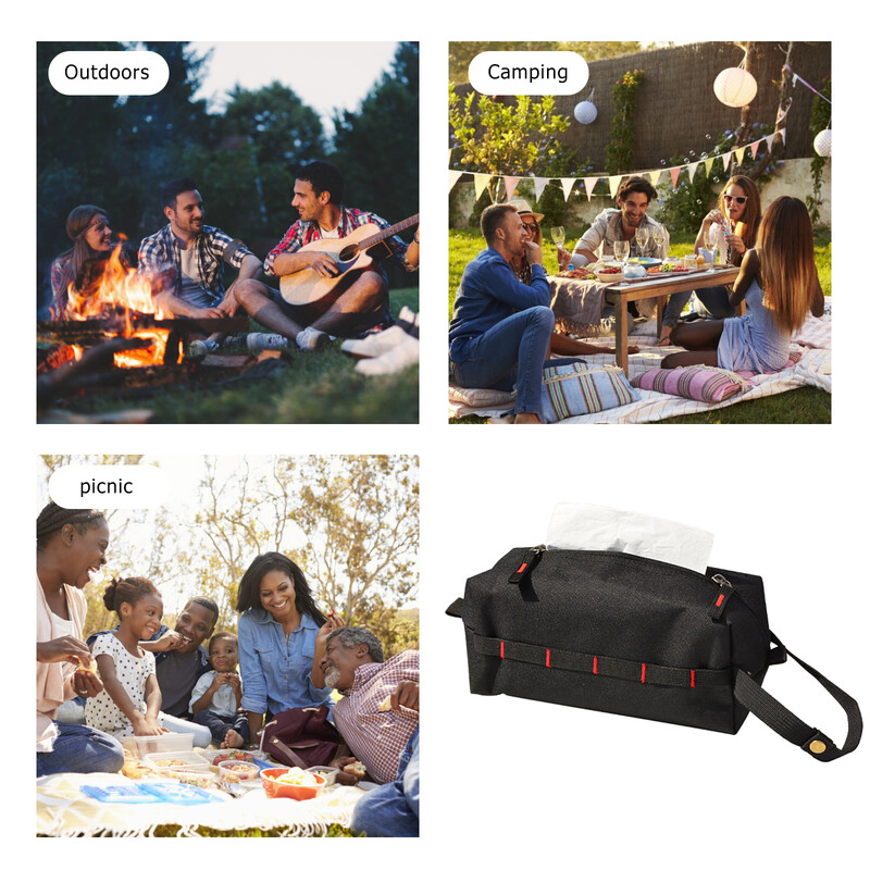 Držiak na vreckovky, vodotesný papierový obal na obrúsky, držiak na toaletný papier, úložný vak na vonkajšie kempovanie a turistiku