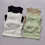 2023 nou sutien de yoga, de înaltă rezistență, antișoc, vestă sportivă, căptușită, lenjerie sportivă, pentru femei, pentru sală de gimnastică, cu push-up, pentru fitness, pentru alergare.