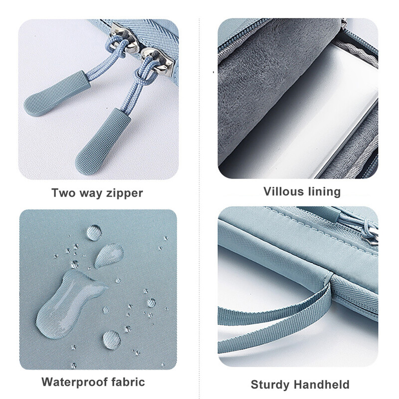 Nešiojamojo kompiuterio krepšys 13 14 15 16 colių, skirtas Macbook Air Pro M1 M2 M3, vandeniui atsparus rankovių dangtelis, skirtas Xiaomi Huawei HP Dell Lenovo nešiojamojo kompiuterio dėklui