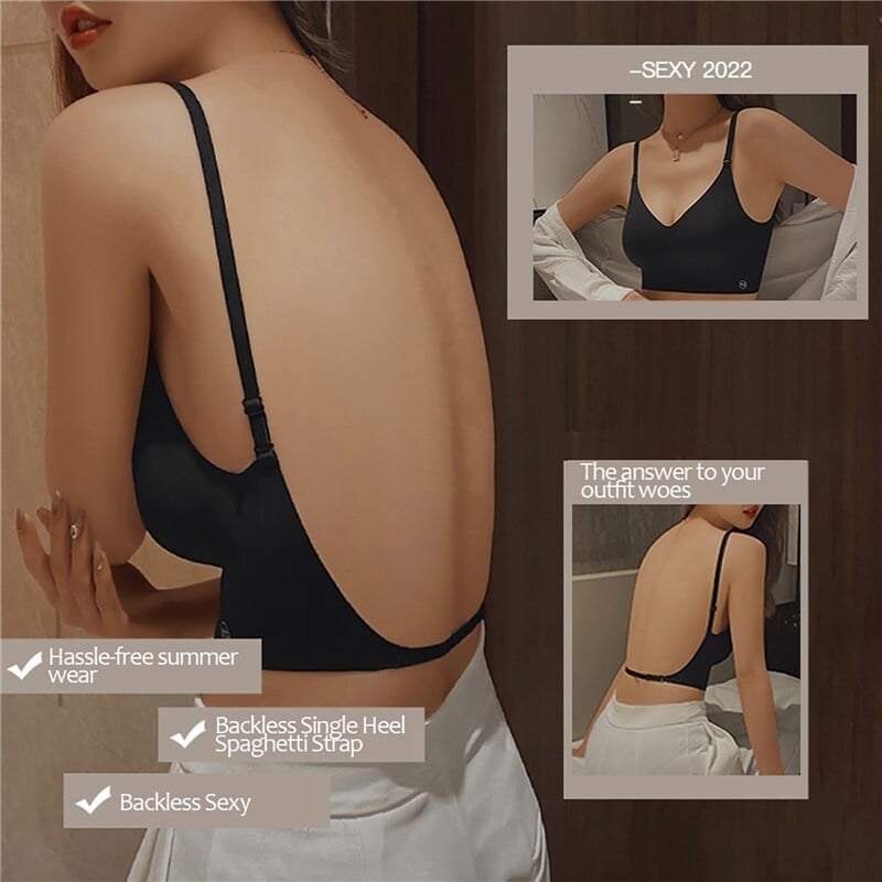 Sexy dámske spodné prádlo s hlbokým výstrihom, neviditeľné spodné prádlo s hlbokým výstrihom, push-up podprsenka, dámske priedušné tenké podprsenky