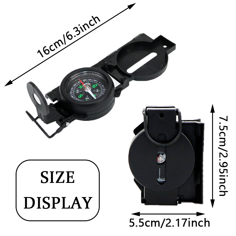 Kaasaskantav kompass väljas telkimine matkamine kokkuklapitavad objektiivid, ülitäpne ellujäämiskompass reisiekspeditsiooni navigatsioonitööriista jaoks Uus