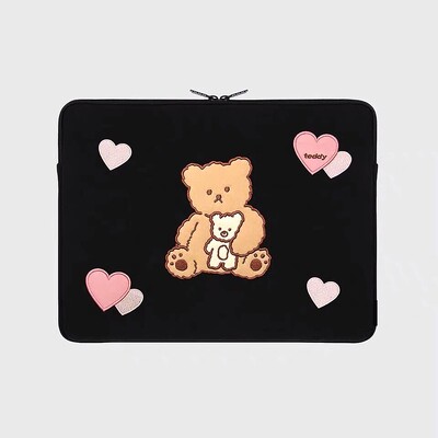 Cute Bear klēpjdatora somas apvalks Macbook Air Pro13.3/13.6/14/15/15.6/16 collu IPad11 piezīmjdatora korejiešu Kawaii klēpjdatora somiņai