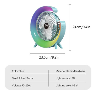 LED ventilátorová lampa, kempingový ventilátor, nabíjateľná stolová prenosná bezdrôtová stropná ventilátorová lampa, viacúčelové použitie s háčikmi, LED svetlo