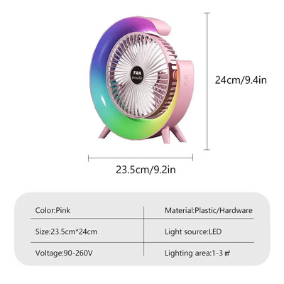 LED ventilátorová lampa, kempingový ventilátor, nabíjateľná stolová prenosná bezdrôtová stropná ventilátorová lampa, viacúčelové použitie s háčikmi, LED svetlo