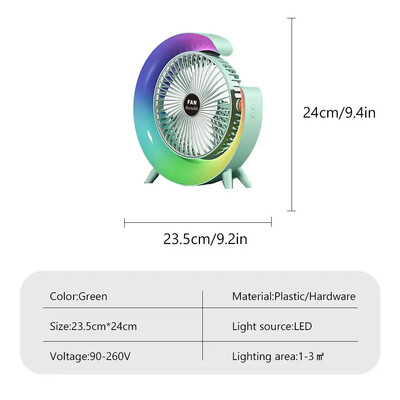 LED ventilátorová lampa, kempingový ventilátor, nabíjateľná stolová prenosná bezdrôtová stropná ventilátorová lampa, viacúčelové použitie s háčikmi, LED svetlo