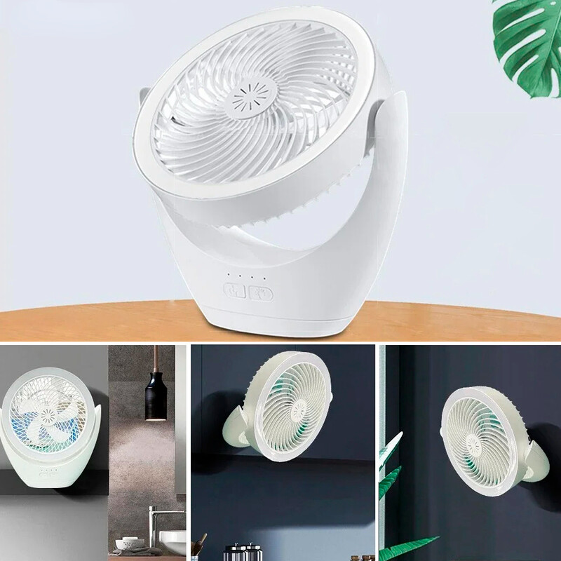 LED ventilátorová lampa, kempingový ventilátor, nabíjateľná stolová prenosná bezdrôtová stropná ventilátorová lampa, viacúčelové použitie s háčikmi, LED svetlo