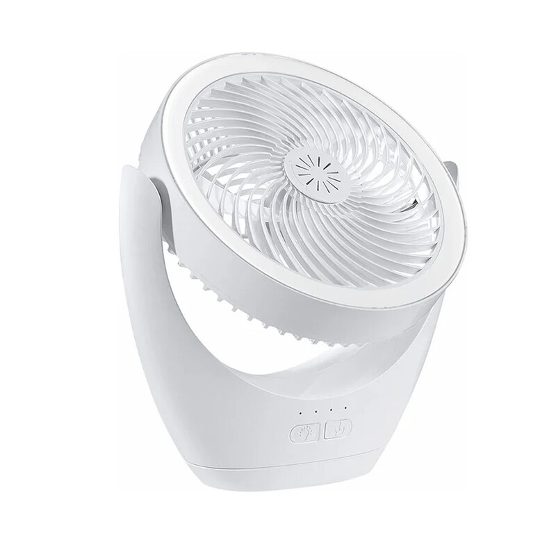 LED ventilátorová lampa, kempingový ventilátor, nabíjateľná stolová prenosná bezdrôtová stropná ventilátorová lampa, viacúčelové použitie s háčikmi, LED svetlo