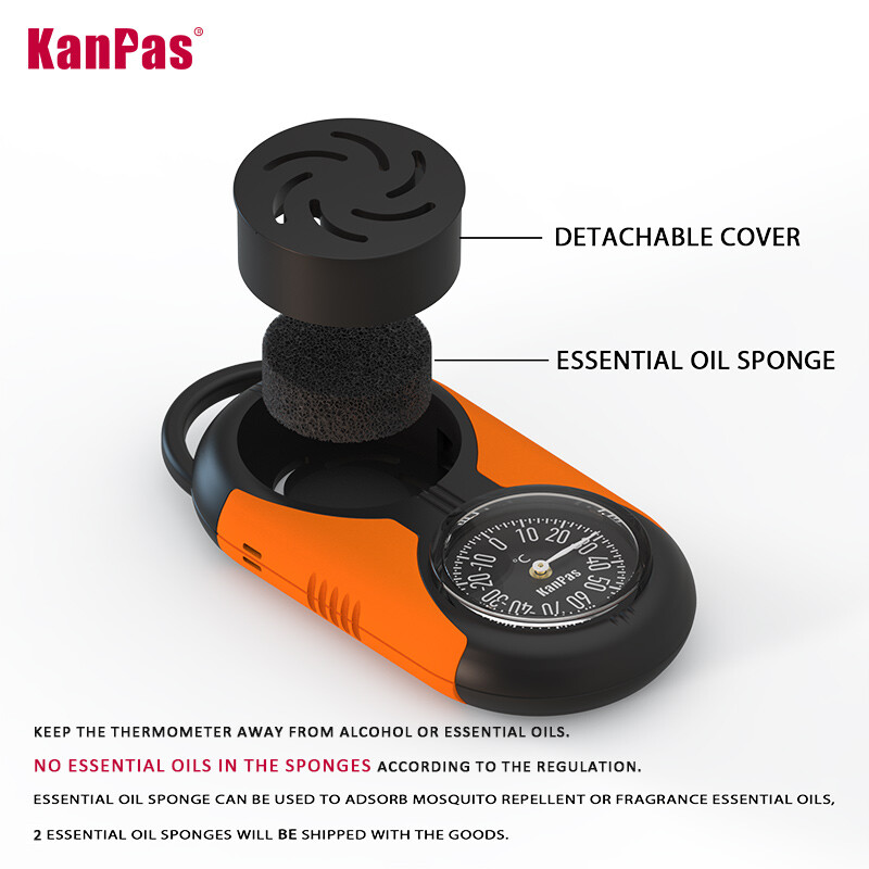 KANPAS Thermometer Compass Kit /Quality Thermohygrometer Kit / για εξωτερικούς χώρους, κάμπινγκ, πεζοπορία, πεζοπορία, κυνήγι, LiveSaving, Survival