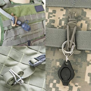 1/2/5Pcs Molle Раница Катарама Карабинер Щипки Външна найлонова къмпинг чанта Закачалка Кука Скоба EDC Карабинер Инструменти за оцеляване