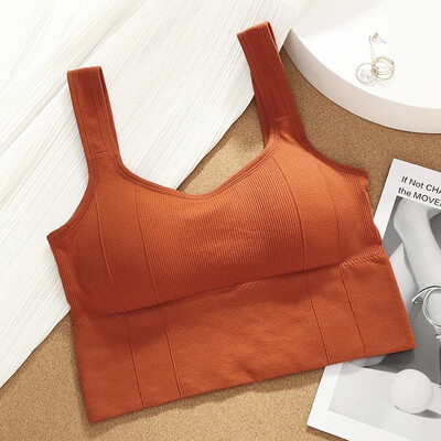 Kvėpuojanti sportinė liemenėlė, apsauganti nuo prakaito, fitneso viršutinė dalis, moteriška besiūlė jogos liemenėlė, atspari smūgiams apkarpyta viršutinė sportinė liemenėlė treniruotėms