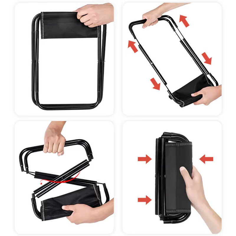 Φορητά σκαμπό Πτυσσόμενα σκαμπό εξωτερικού χώρου Ταξίδι Κάμπινγκ Ψάρεμα Πτυσσόμενα σκαμπό Σκαμπό Τρένο Μετρό Ουρά Μάγος